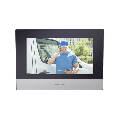 [DS-KH6320-WTDE1] Monitor Hibrido IP WiFi Touch Screen 7" para Videoportero IP / Vídeo en Vivo / PoE Estándar / Apertura Remota / Llamada Entre Monitores / Audio de dos vías / Policarbonato